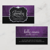 Modèle élégant de carte de visite de bijoux (Devant / Derrière)