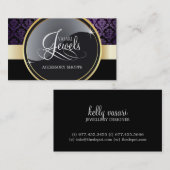 Modèle élégant de carte de visite de bijoux (Devant / Derrière)