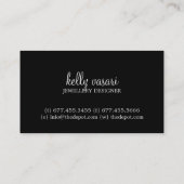 Modèle élégant de carte de visite de bijoux (Dos)