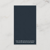 Modèle élégant de carte de visite de code du noir (Dos)