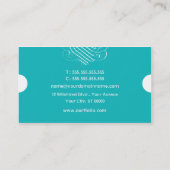 Modèle élégant de carte de visite de Torquoise (Dos)