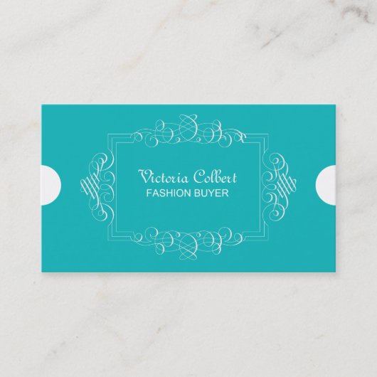 Modèle élégant de carte de visite de Torquoise (Devant)
