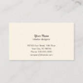 Modèle élégant de carte de visite dentelle (Dos)