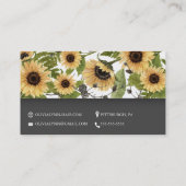 Modèle élégant de carte de visite florale de tourn (Dos)