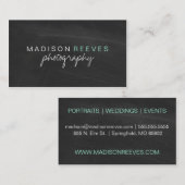 Modèle élégant de carte de visite moderne Chalkboa (Devant / Derrière)