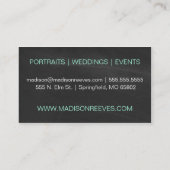 Modèle élégant de carte de visite moderne Chalkboa (Dos)