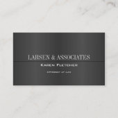 Modèle élégant de carte de visite moderne en noir (Devant)