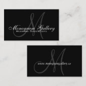 Modèle élégant de carte de visite Monogramme (Devant / Derrière)