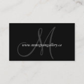 Modèle élégant de carte de visite Monogramme (Dos)