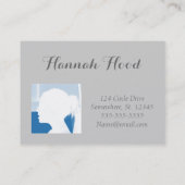 Modèle élégant de carte de visite photo (Dos)