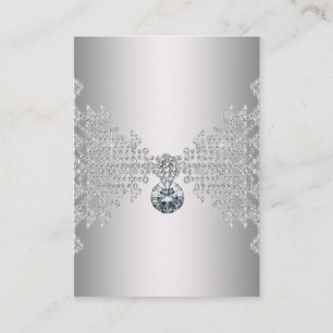 Modèle élégant de carte de visite Silver Diamond