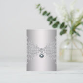 Modèle élégant de carte de visite Silver Diamond (Debout devant)