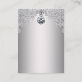Modèle élégant de carte de visite Silver Diamond (Dos)