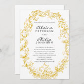 Modèle élégant de faire-part de mariage de cadre (Devant / Derrière)