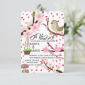 Modèle élégant de fleurs pour annoncer la date de  (Debout devant)