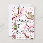 Modèle élégant de fleurs pour annoncer la date de  (Devant)