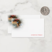 Modèle élégant de monogramme de script de Noël (Devant/Arrière en situation)