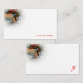 Modèle élégant de monogramme de script de Noël (Devant / Derrière)