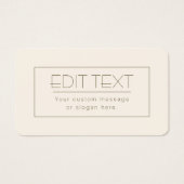 Modèle élégant et modifiable | Blanc cassé et Brow (Devant)