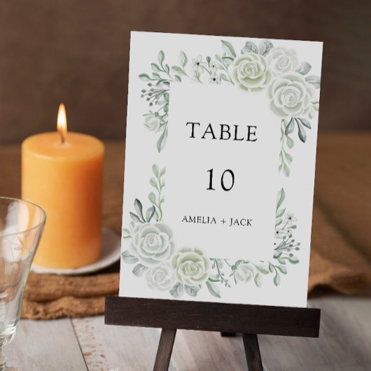 Modèle Emerald Green Mariage Cartes de table