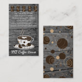 Modèle en bois rustique de cartes perforées de (Devant / Derrière)