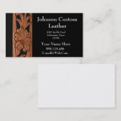 Modèle en cuir usiné occidental de carte de visite (Devant / Derrière)