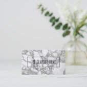 Modèle en pierre de marbre blanc brillant de carte (Debout devant)