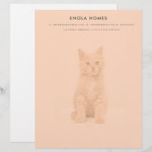 Modèle en-tête de lettre Cute kitten (Devant / Derrière)