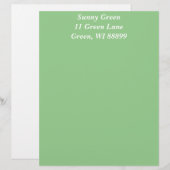 Modèle en-tête de lettre de pomme verte (Devant / Derrière)