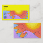 Modèle ensoleillé de carte de visite (Devant / Derrière)