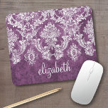 Modèle et nom de Damas Vintage de prune<br><div class="desc">Une motif vintage au design tendance avec des couleurs bijoux et élégance. Les éléments sont plus faciles à customiser lorsque vous remplacez tout le texte et les photos en premier. Si votre art doit encore être ajusté, cliquez sur le bouton Personnaliser. Cela vous mènera à une zone de design où...</div>