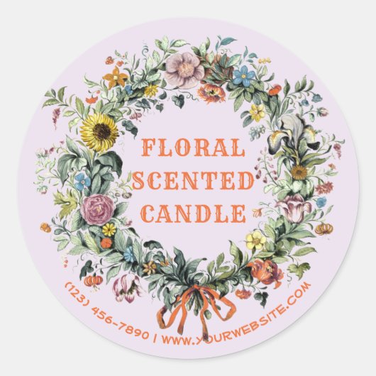 Modèle Étiquette à bougie parfumée maison (Devant)