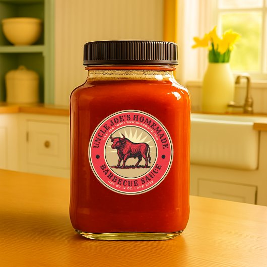 Modèle Étiquette à la sauce barbecue maison