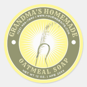 Modèle Étiquette à savon d'avoine fait maison