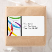 MODÈLE ÉTIQUETTE  ABSTRAIT ARTISTIQUE (En situation)