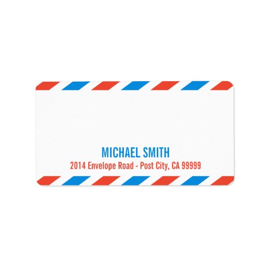 Modèle étiquette Airmail (Devant)