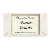 Modèle Étiquette classique en marbre doré (Devant)