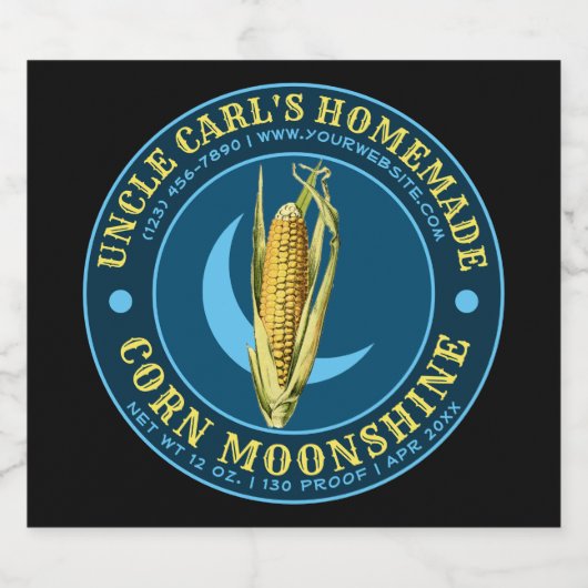 Modèle Étiquette Crescent Moon Moon (Étiquettes simples)