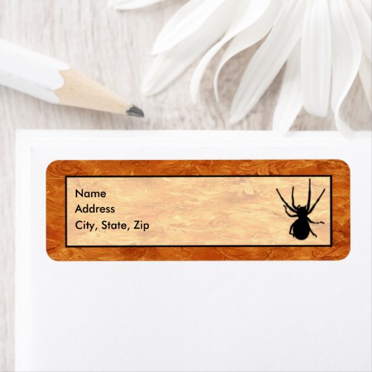 Modèle Étiquette de adresse Black Spider (En situation)