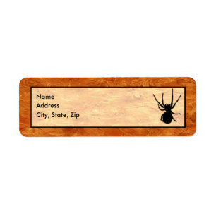 Modèle Étiquette de adresse Black Spider