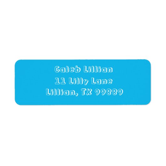 Modèle Étiquette de adresse bleu Pool Party (Devant)