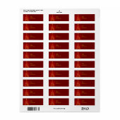 Modèle Étiquette de adresse de l'arbre de Noël d'o (Feuille entière)