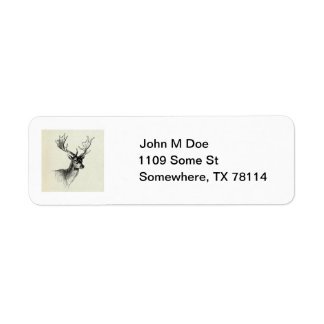 Modèle Étiquette de adresse du mont Deer