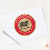 Modèle Étiquette de boeuf vintage (Enveloppe)