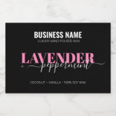 Modèle Étiquette de bougie de luxe modifiable Pers (Étiquettes simples)