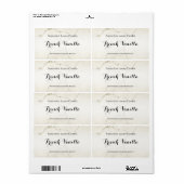 Modèle Étiquette de bougie en marbre crème et or (Feuille entière)