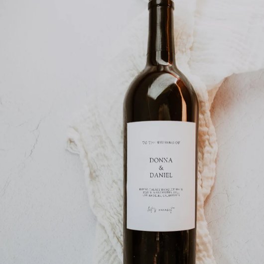 Modèle Étiquette de bouteilles de vin moderne