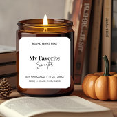 Modèle Étiquette de chandelle d'automne personnali