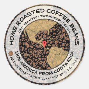 Modèle Étiquette de haricots de café