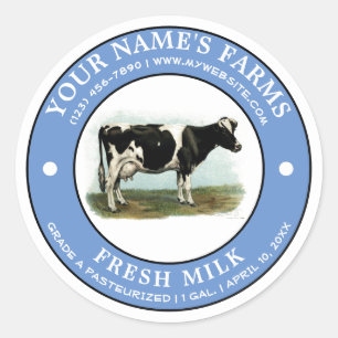 Modèle Étiquette de lait frais
